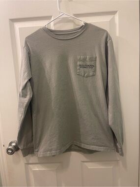 Southern Point Co. Men's Long Sleeve Pocket Tee - Sage Green